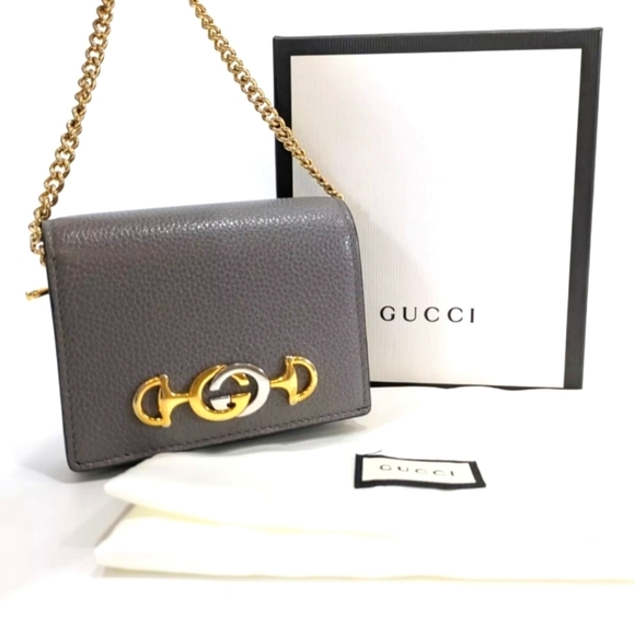 Gucci Handbags - GUCCI GG Zumi Compact Wallet Wristlet with Box & Dust Bag!